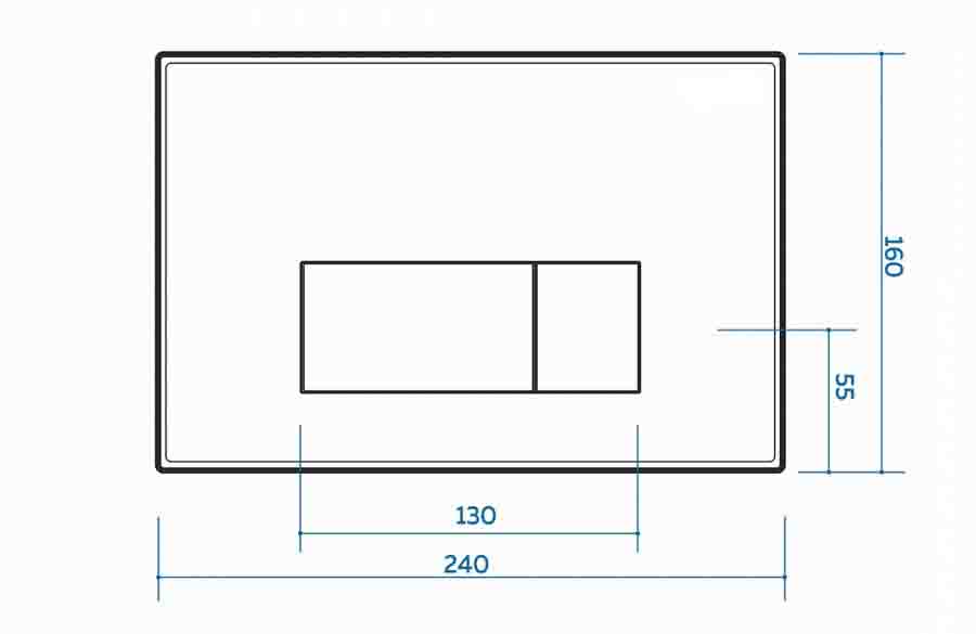 Кнопка смыва Alpen Modern ALP2470018WM