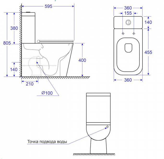 Унитаз напольный ALPEN Modern ALP2440305
