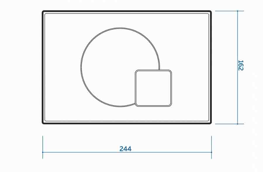 Кнопка смыва Alpen ALP2470024WM