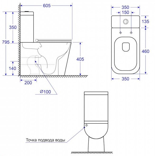 Унитаз напольный ALPEN Venus ALP2440703