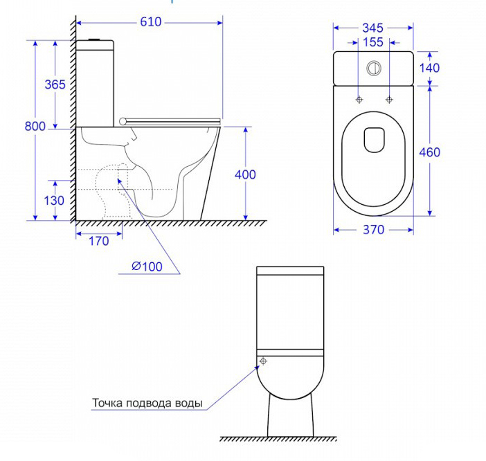 Унитаз напольный ALPEN Unique ALP2440803