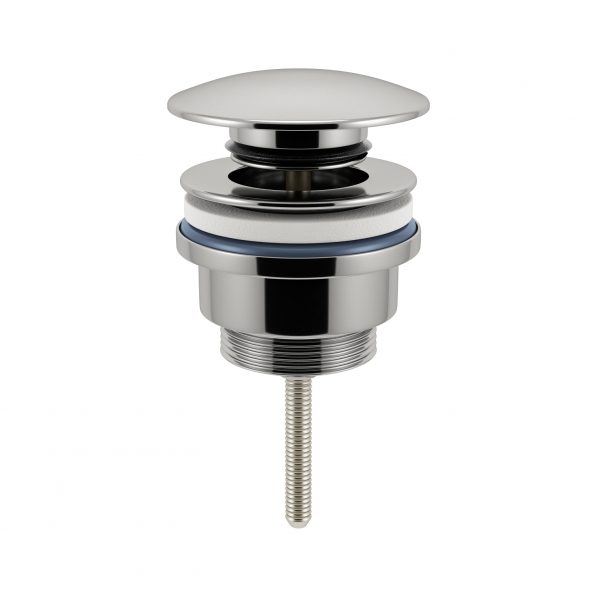 Универсальный металлический донный клапан для раковины, с/без перелива 2039522 ALPEN (хром)