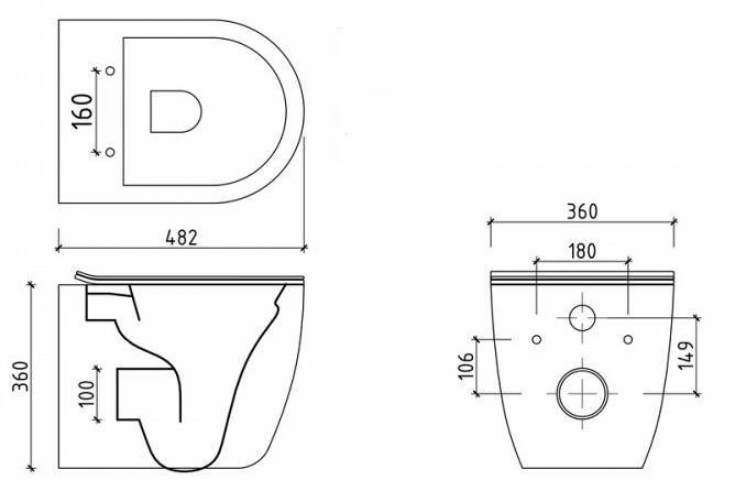 Унитаз подвесной ALPEN Gloria-S ALP2440105