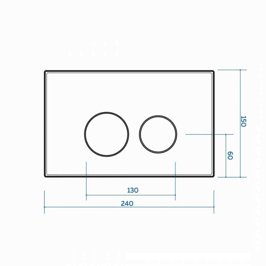 Кнопка смыва Alpen Gloria ALP2470103BM