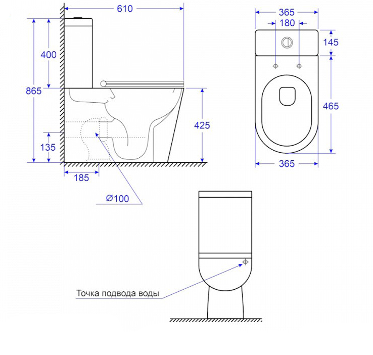Унитаз напольный ALPEN Aina ALP2440205