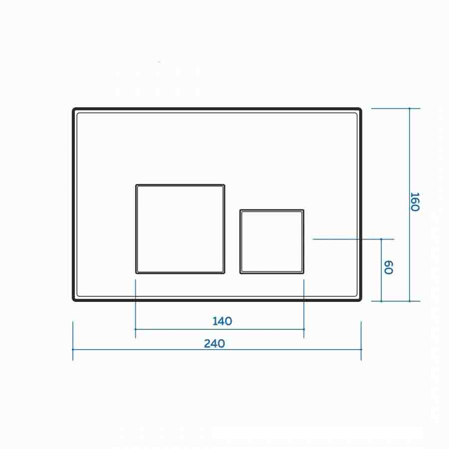 Кнопка смыва Alpen ALP2470023BM
