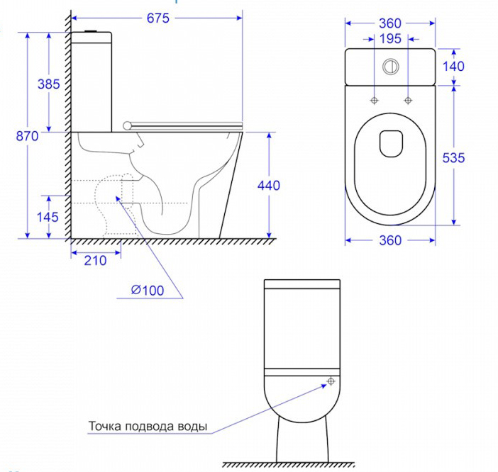 Унитаз напольный ALPEN Elegant ALP2440203