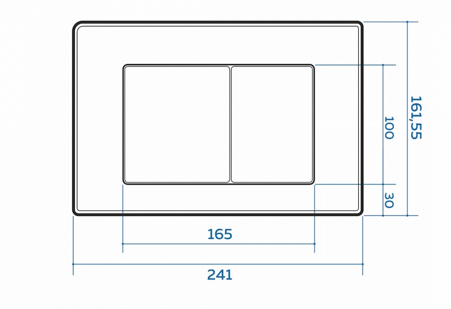 Кнопка смыва Alpen ALP2470013BM