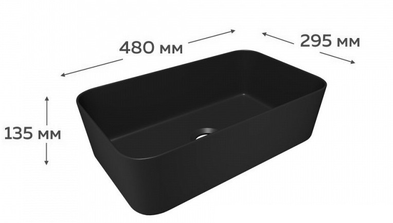 Раковина накладная Alpen Modern Mini ALP2450287 48 см