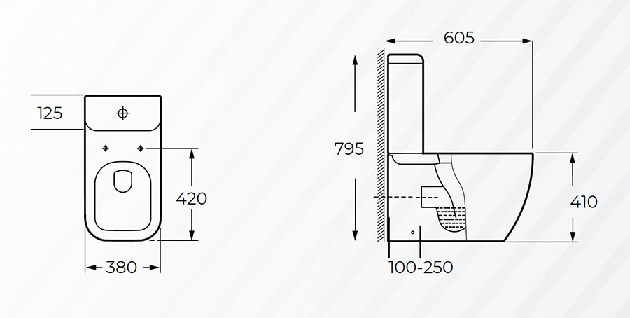Унитаз напольный ALPEN Oregon A380S